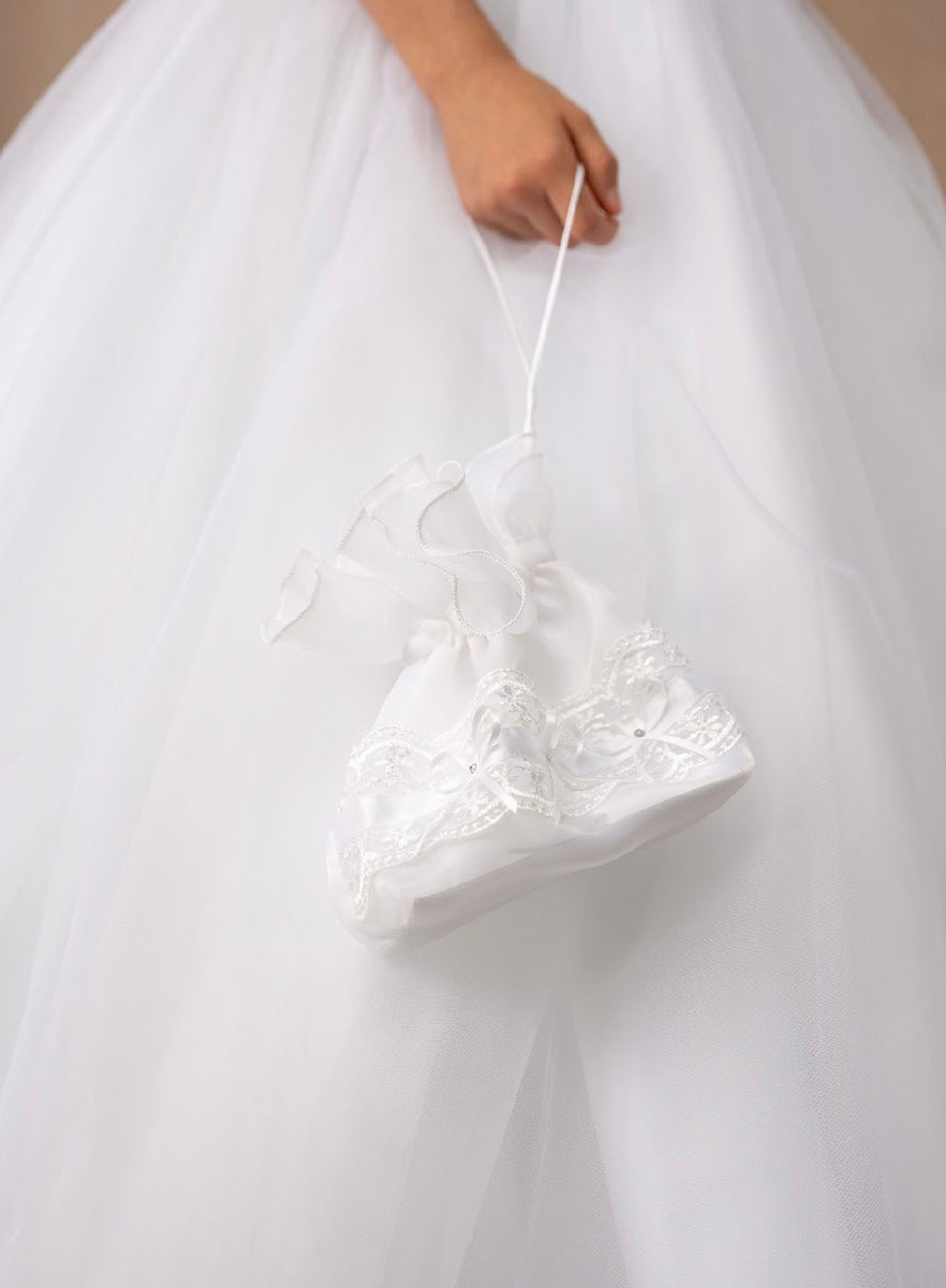 Little People Girls White Communion Bag 5308 main image 1