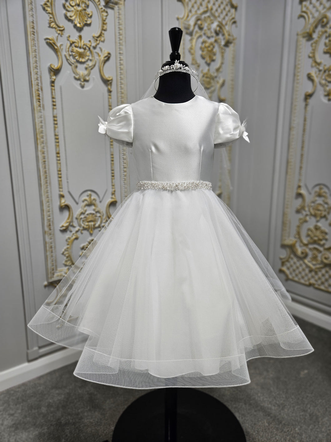 Isabella Girls White Communion Dress IS24610 EXCLUSIVE TO KINDLE