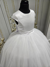 Load image into Gallery viewer, SALE Celebrations Girls White Communion Dress:- Hazel With Cap Sleeve Age 8 &amp; 9
