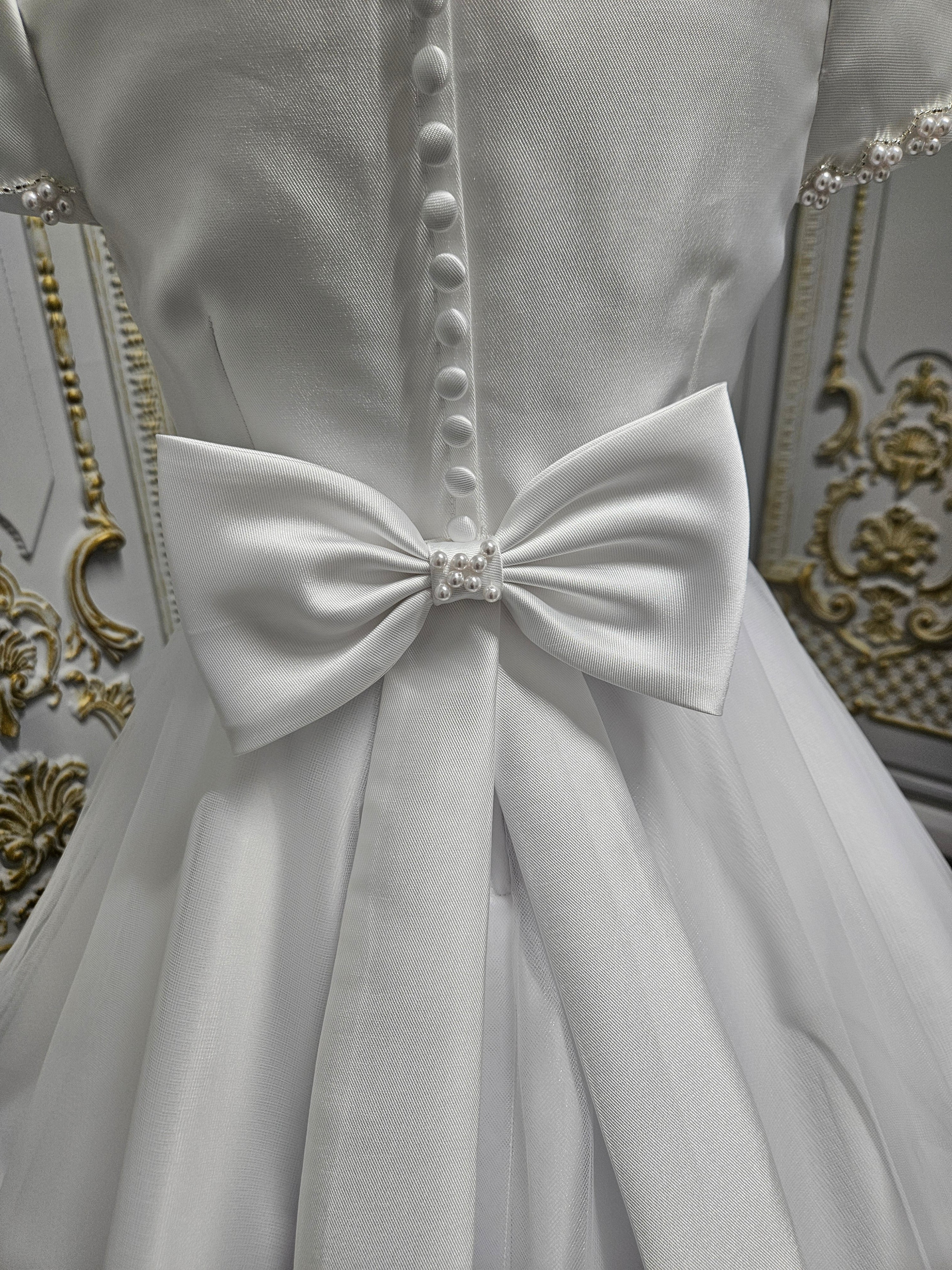 KOKO Girls White Communion Dress:- KO26500