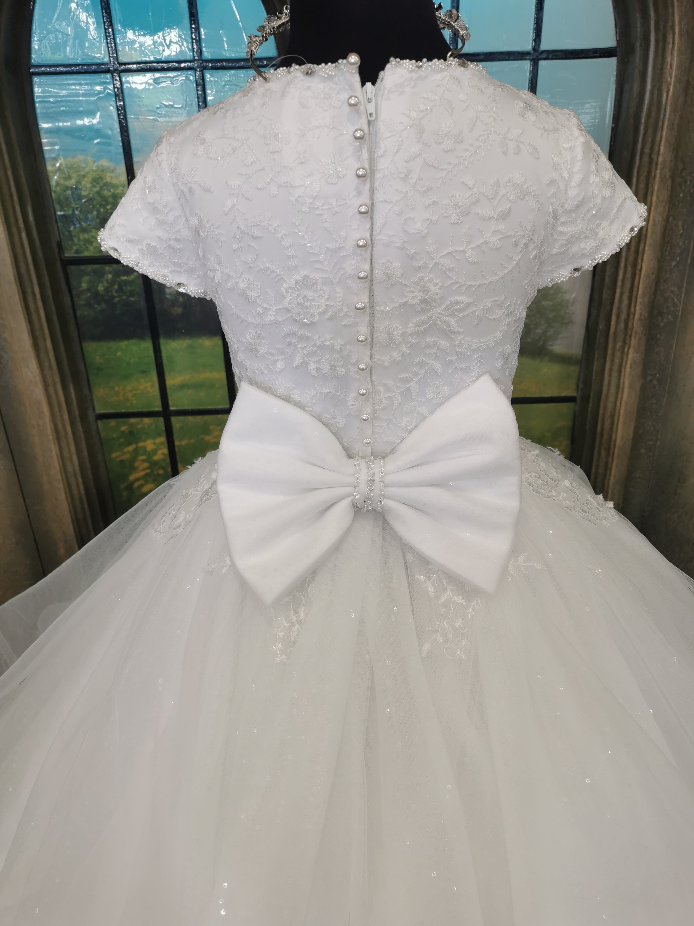 SALE COMMUNION DRESS KINDLE EXCLUSIVE Sweetie Pie Girls White Communion Dress:- 4092KD