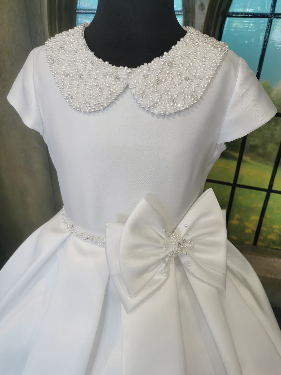 Rosa Bella By Sweetie Pie Girls White Communion Dress:- RB658