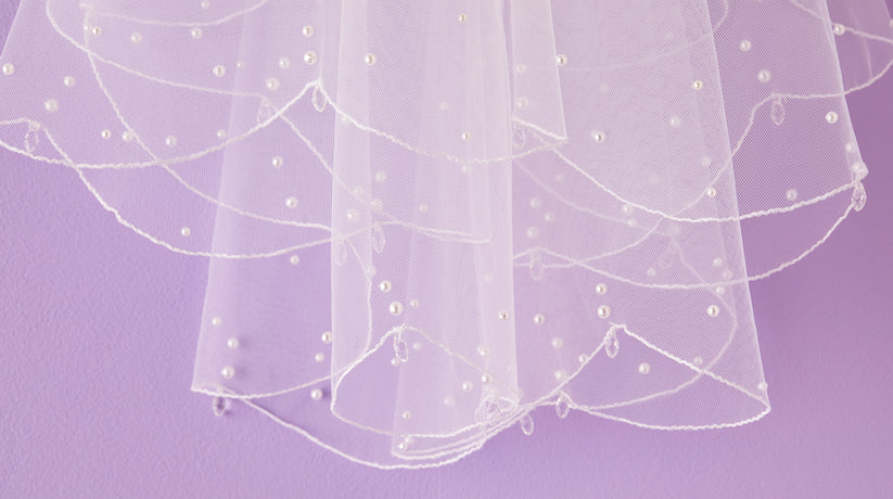 Peridot Girls White Holy Communion Veil:- Zara