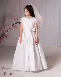 SALE COMMUNION DRESS Sienna Rose By Sweetie Pie Girls White Communion Dress:- SR714 Age 8