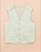 Load image into Gallery viewer, One Varones Boys Pale Mint Green Stripe Waistcoat:-10-10025 83
