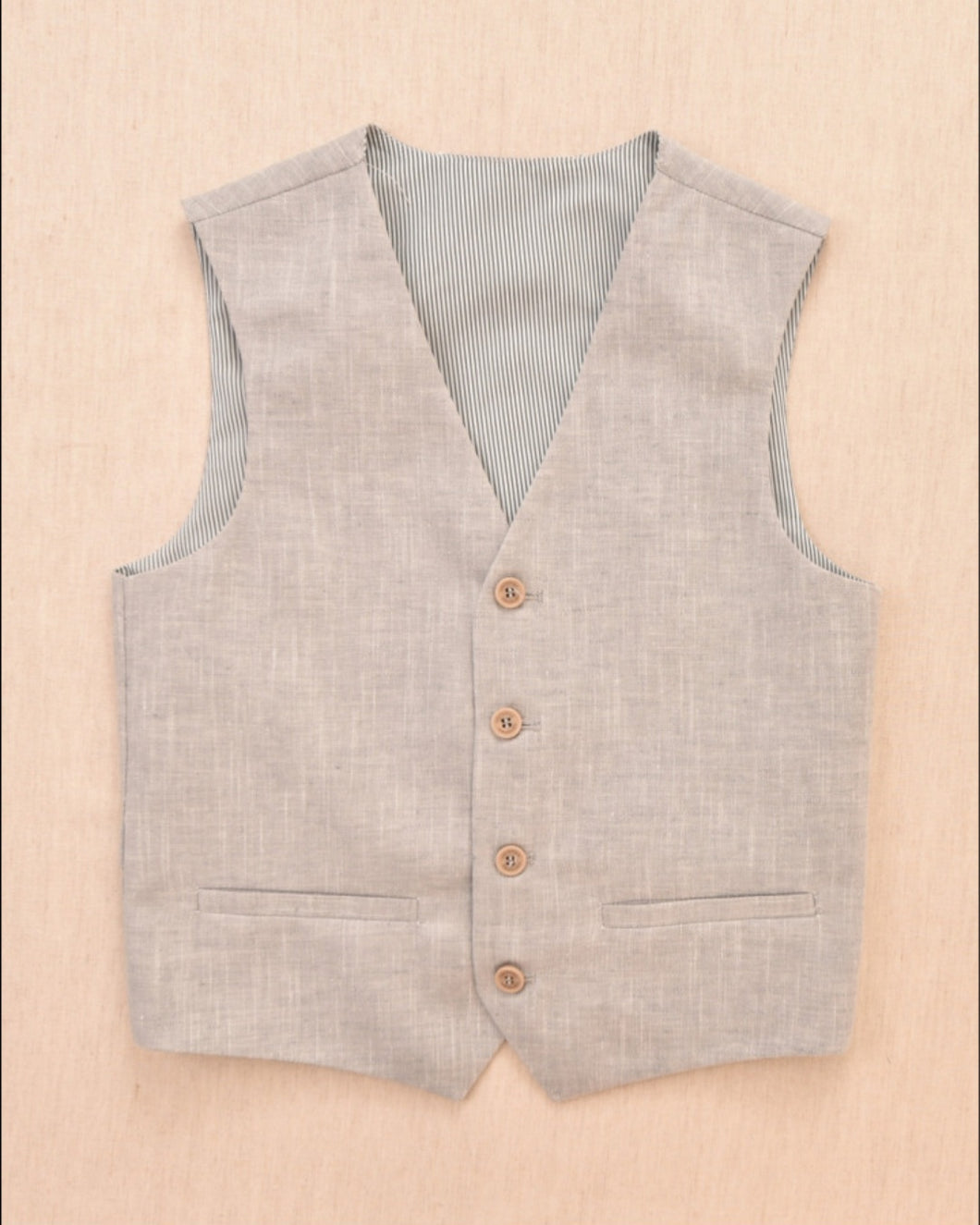 One Varones Boys Grey Waistcoat:-10-10021 60