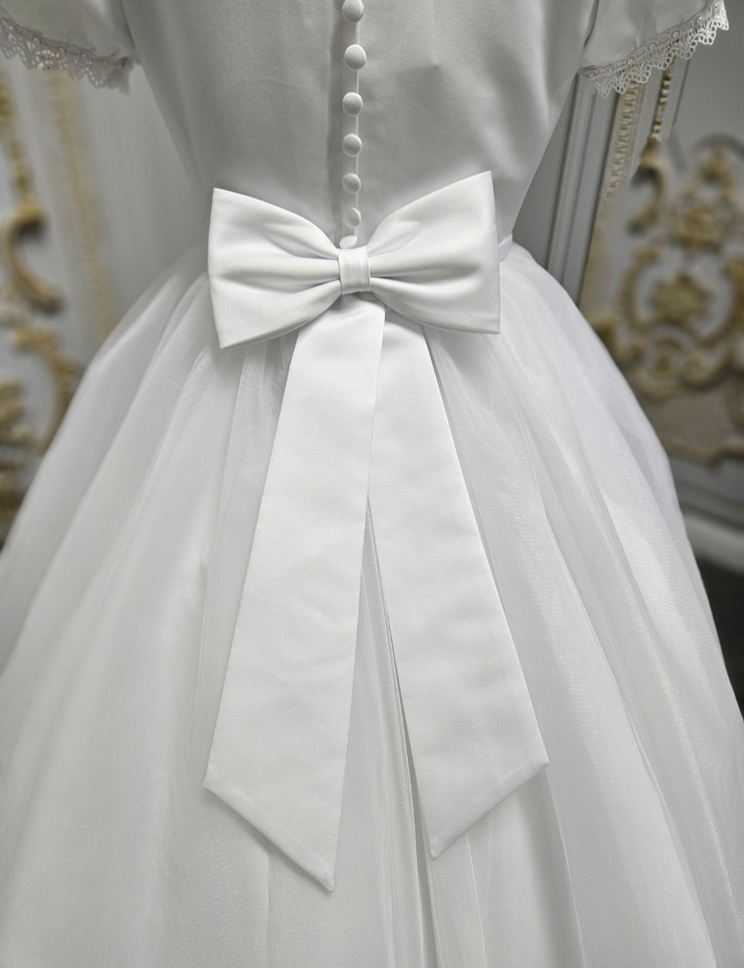 KINDLE EXCLUSIVE Girls White Communion Dress:- PJ74
