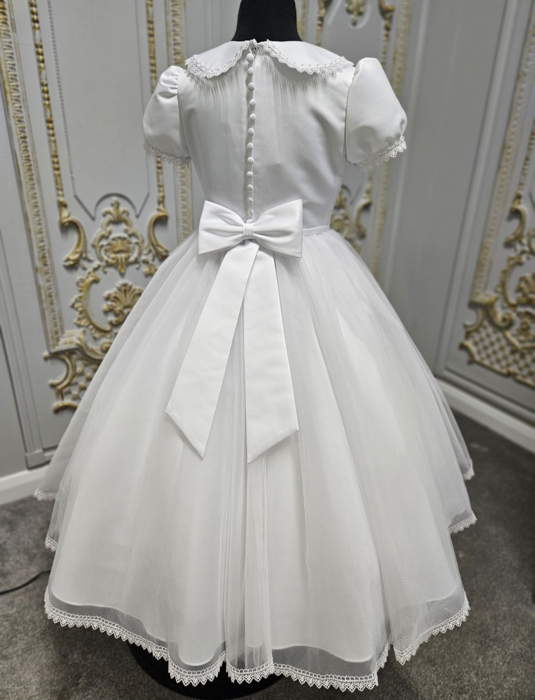 KINDLE EXCLUSIVE Girls White Communion Dress:- PJ74