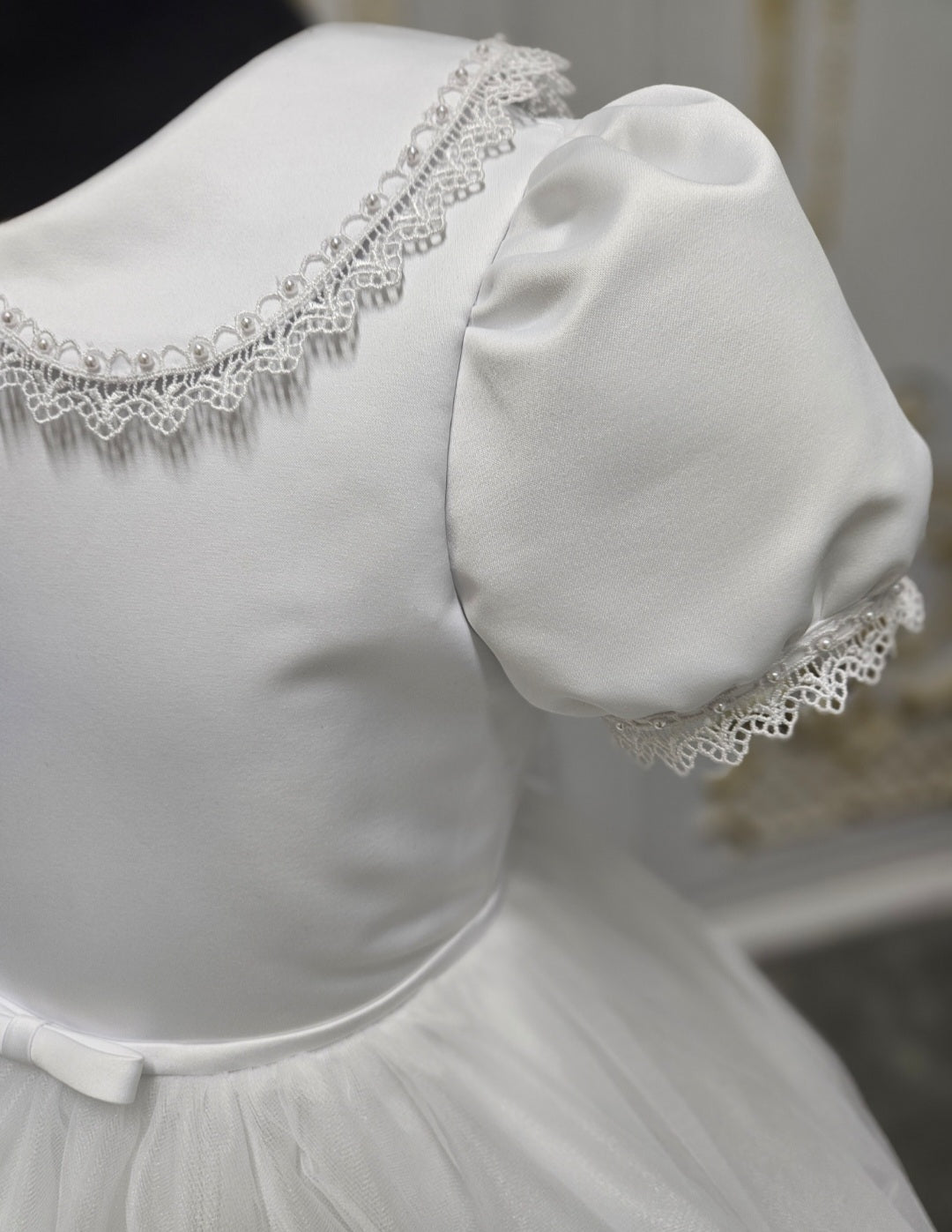 KINDLE EXCLUSIVE Girls White Communion Dress:- PJ74