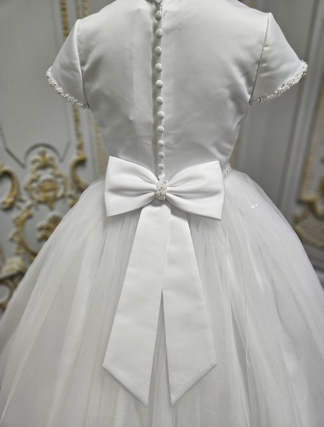 KINDLE EXCLUSIVE Girls White Communion Dress:- PJ76