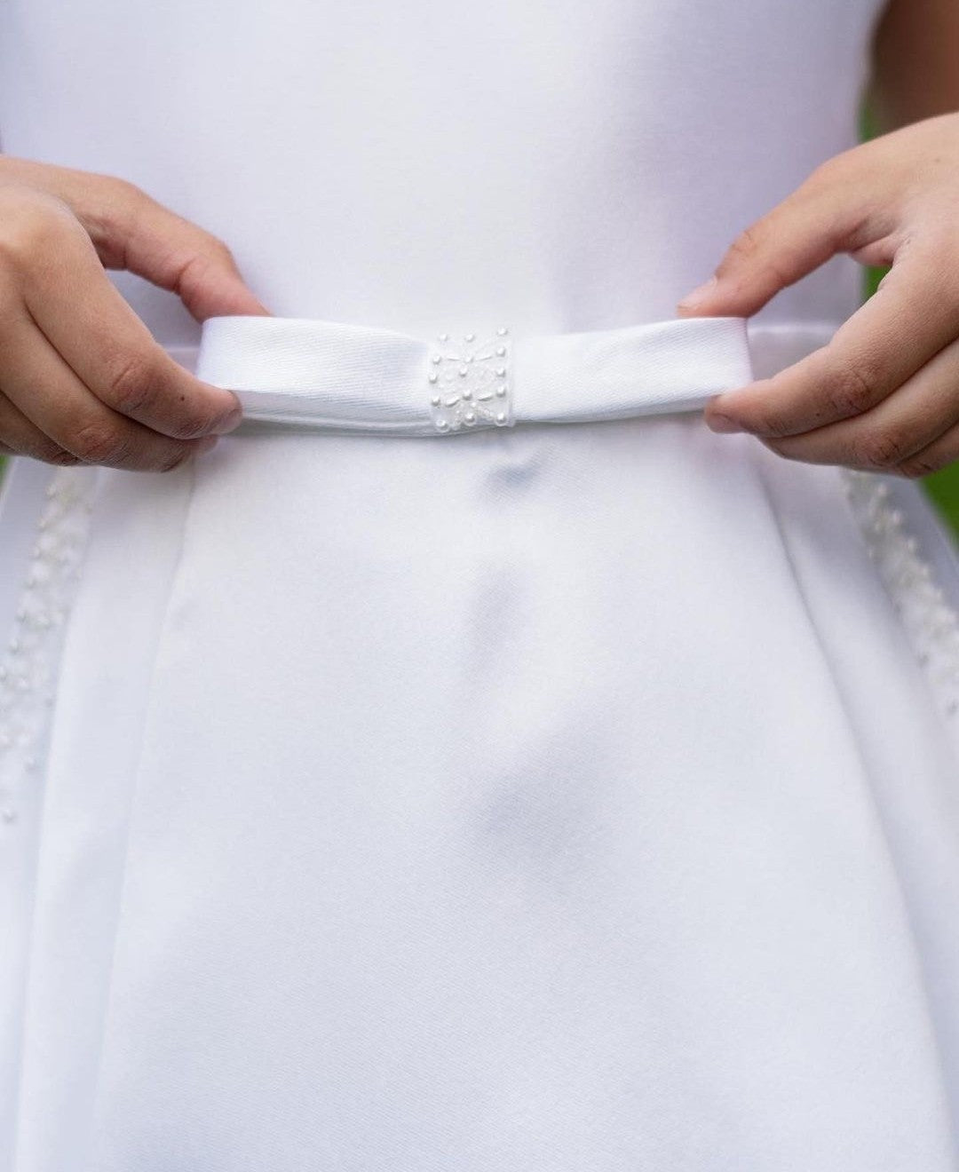 Paula's Communion Girls White Communion Dress:- PJ04