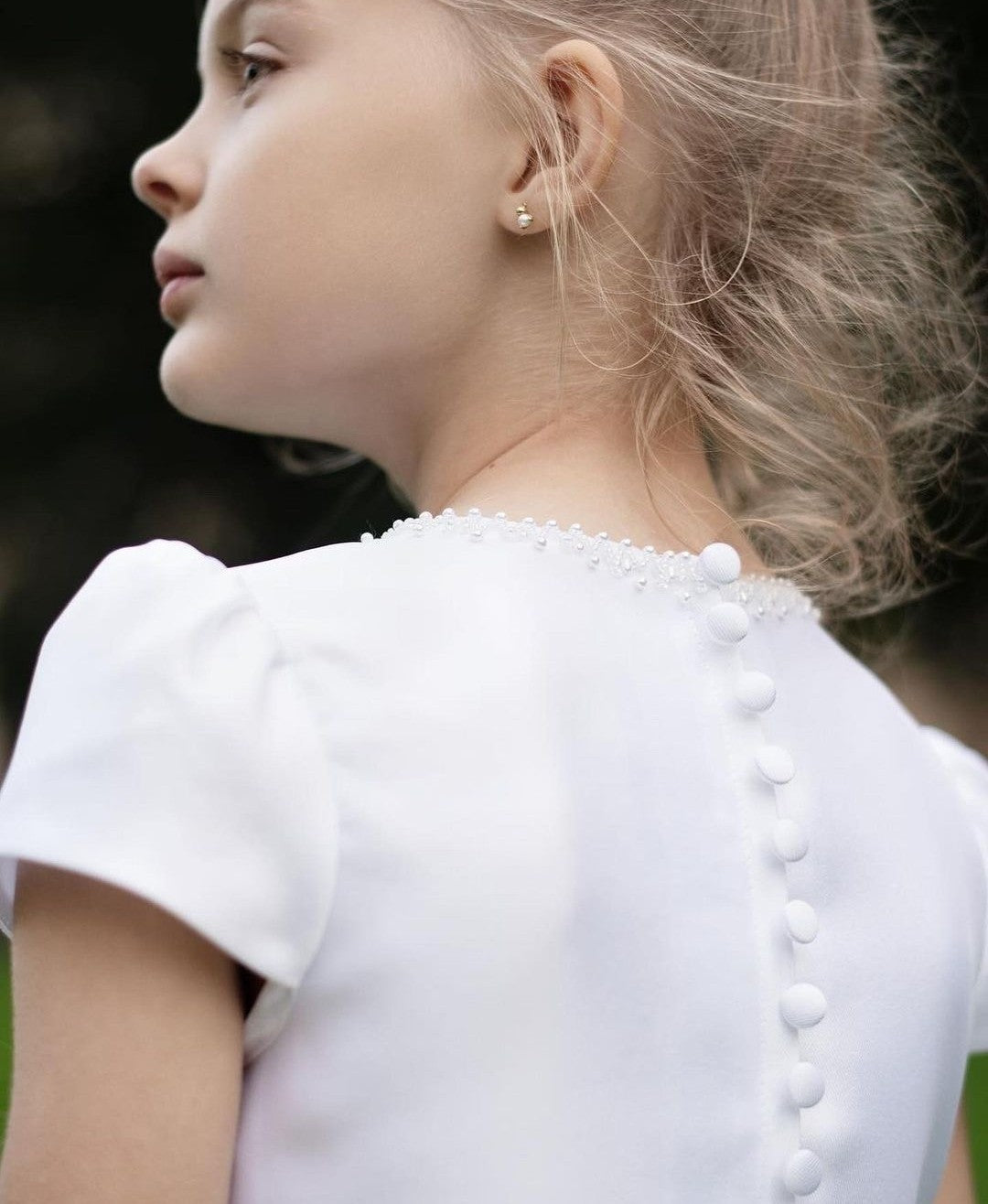 Paula's Communion Girls White Communion Dress:- PJ04
