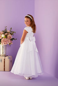 SALE Peridot Girls White Communion Dress:- Moira