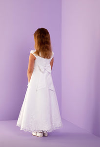 SALE Peridot Girls White Communion Dress:- Harper