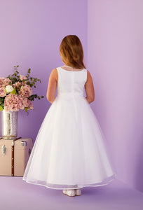 SALE Peridot Girls White Communion Dress:- Bridget