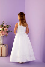 Load image into Gallery viewer, SALE Peridot Girls White Communion Dress:- Siobhan
