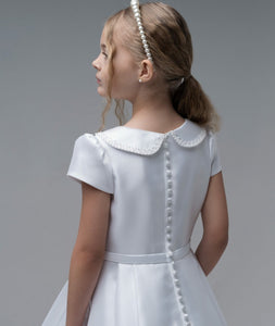 Paula's Communion Girls White Communion Dress:- PJ04PC