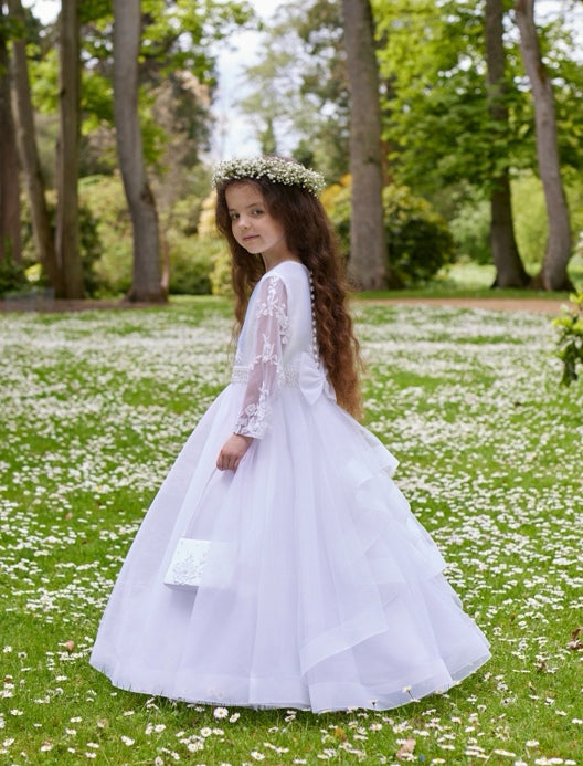 SALE COMMUNION DRESS KINDLE EXCLUSIVE Girls White Communion Dress:- PJ58