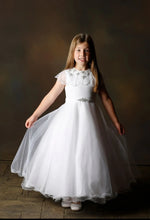 Load image into Gallery viewer, SALE Little People Girls White Communion Dress:- Tatum
