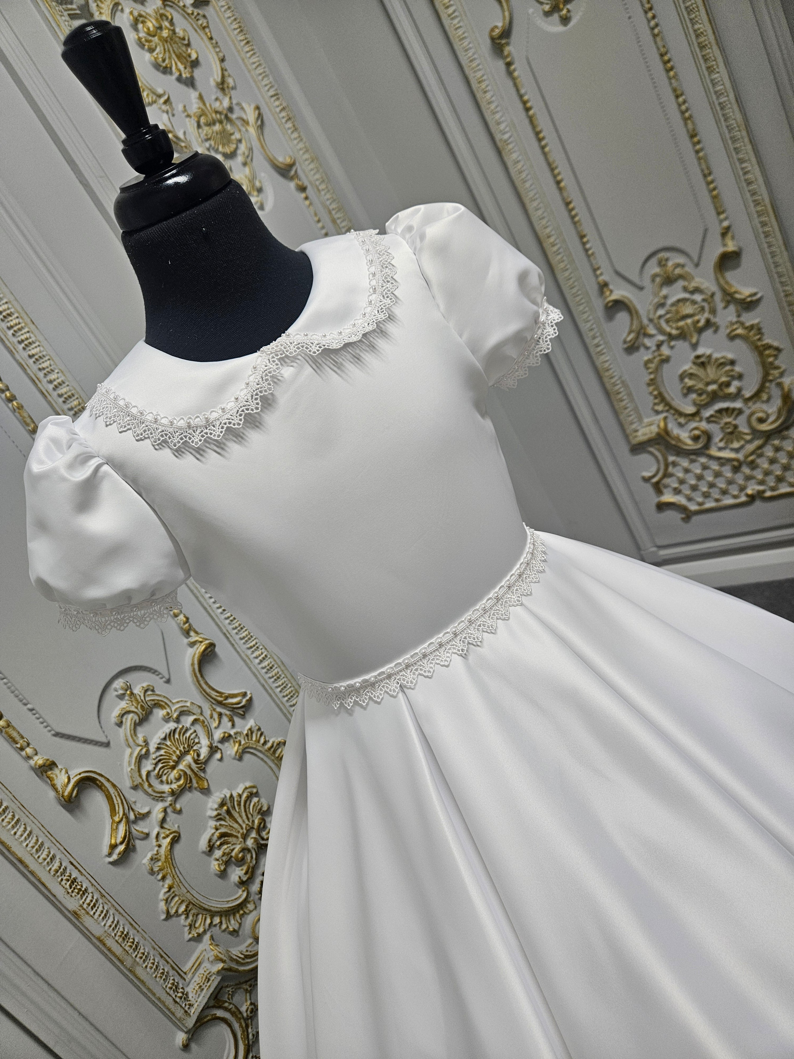 KINDLE EXCLUSIVE Girls White Communion Dress:- PJ105
