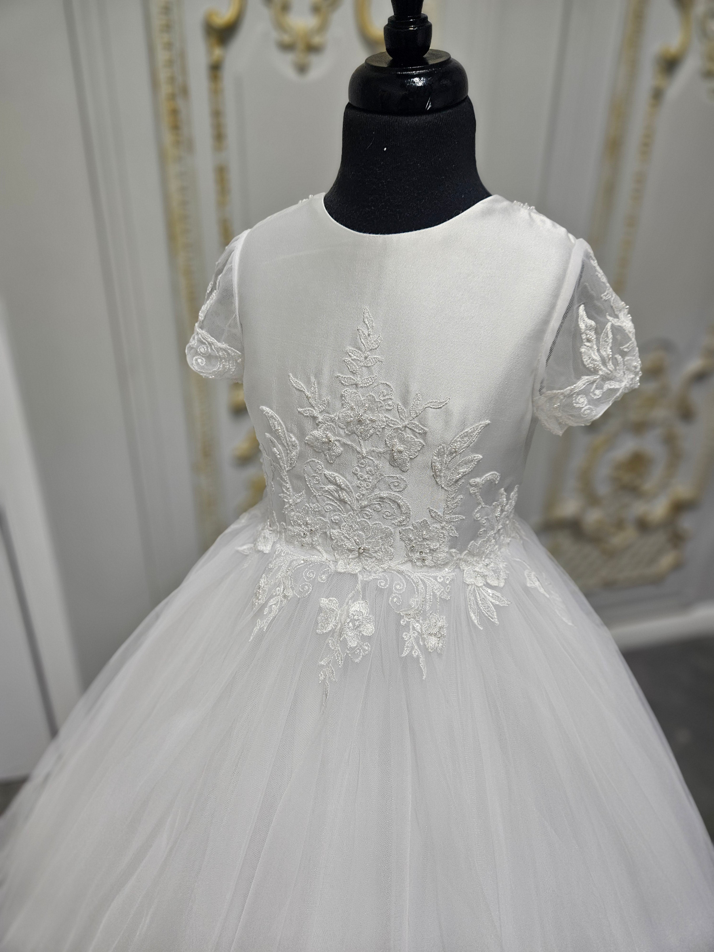 COMMUNION DRESS Isabella Girls White Communion Dress IS26390 EXCLUSIVE TO KINDLE