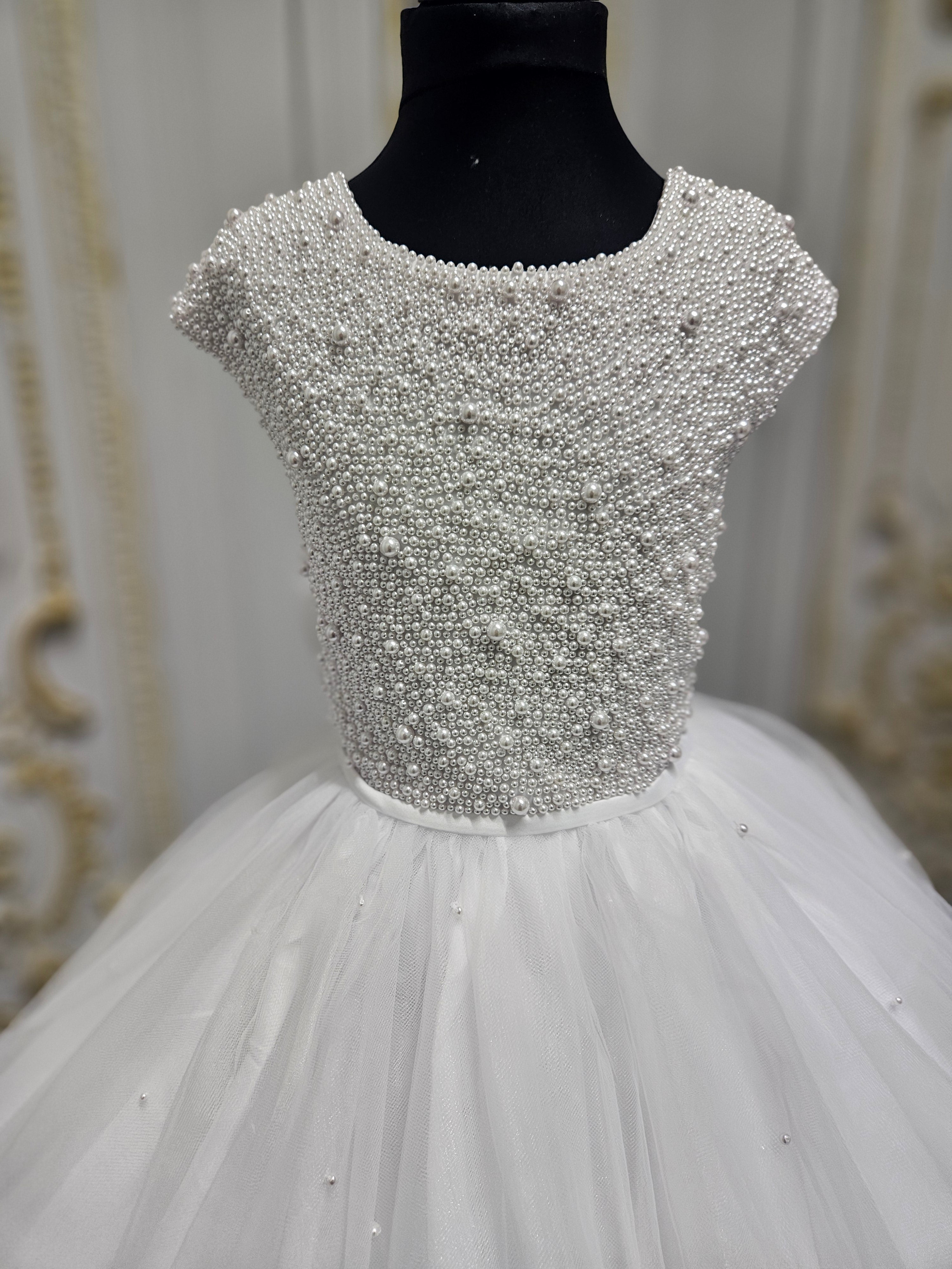 Rosa Bella By Sweetie Pie Girls White Communion Dress:- RB684