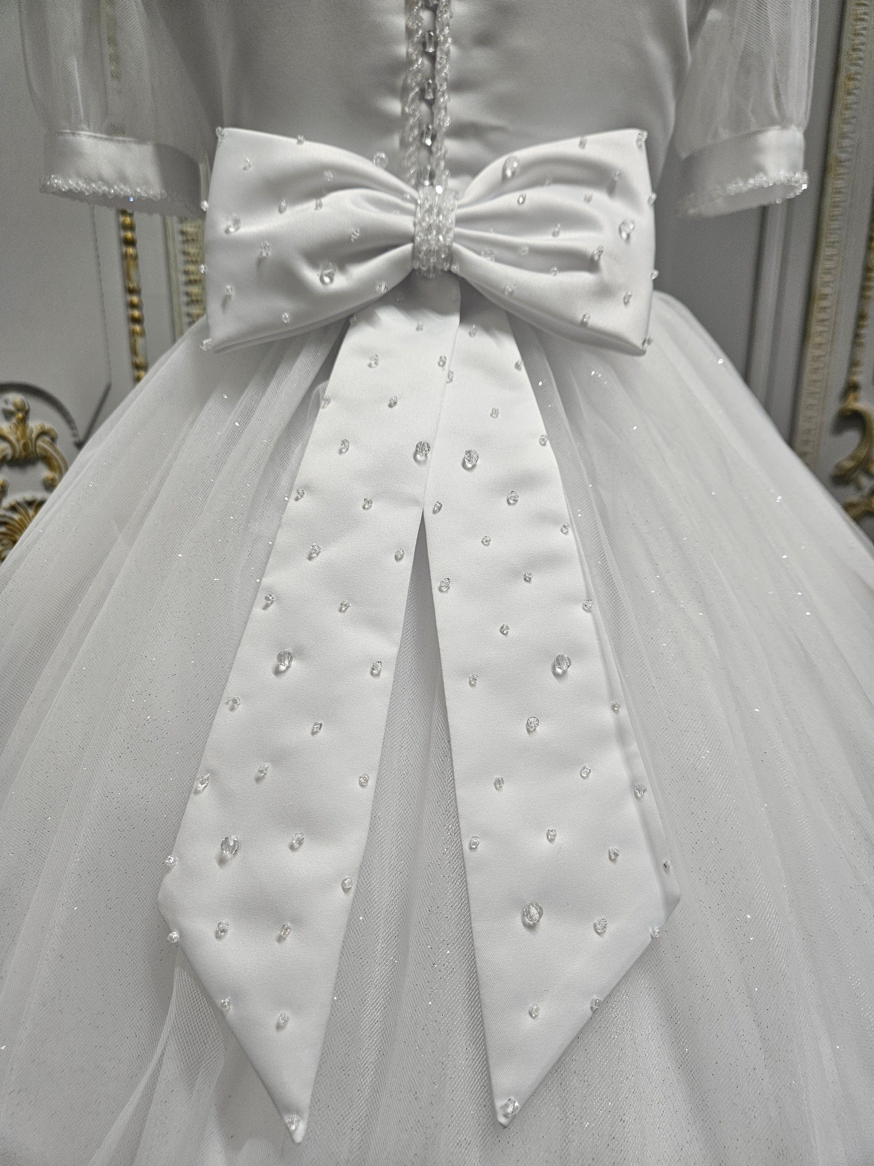 KINDLE EXCLUSIVE Girls White Communion Dress:- PJ106