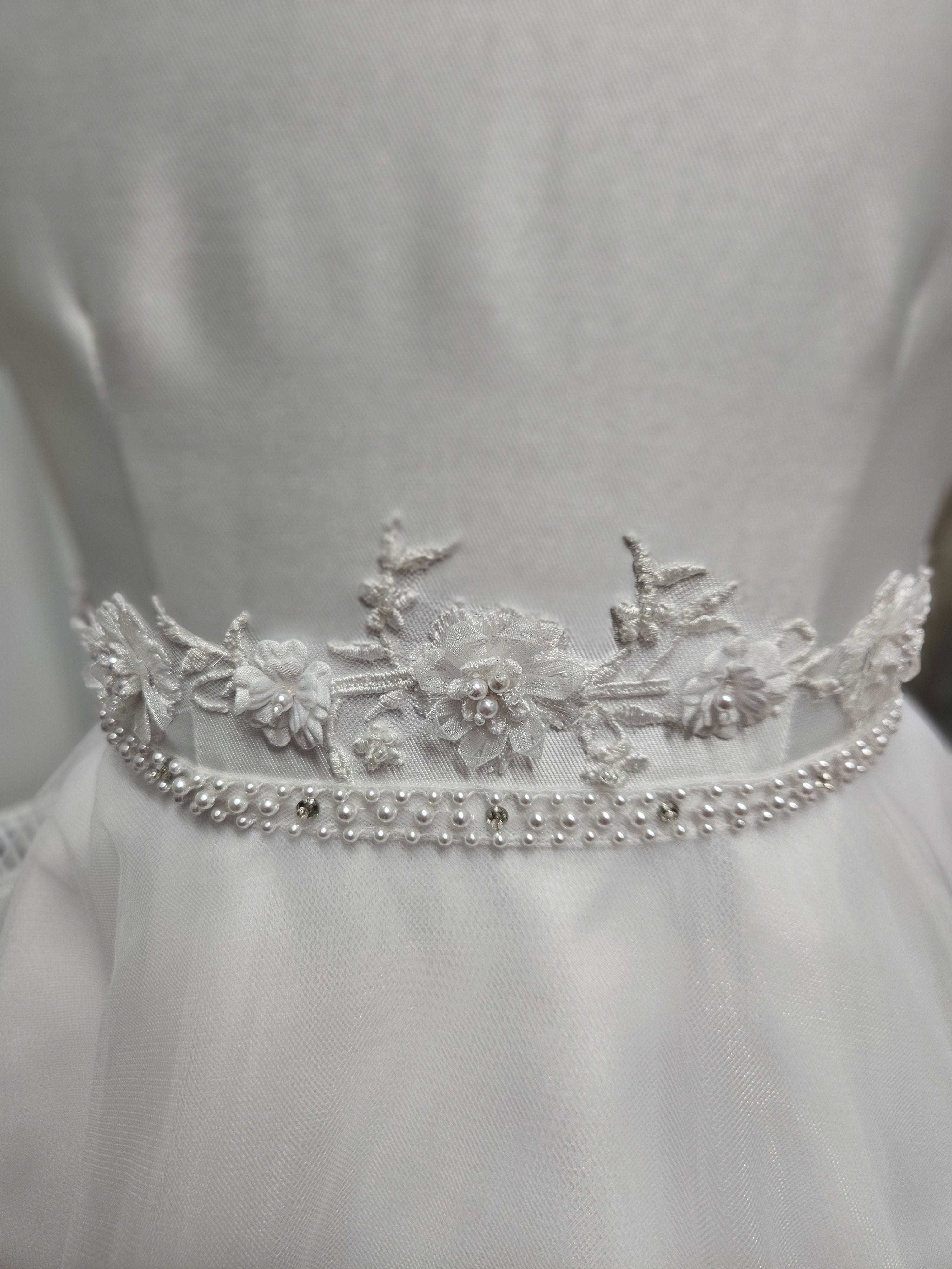 SALE COMMUNION DRESS KOKO Girls White Communion Dress:- KO25814/816 Age 5 & 6