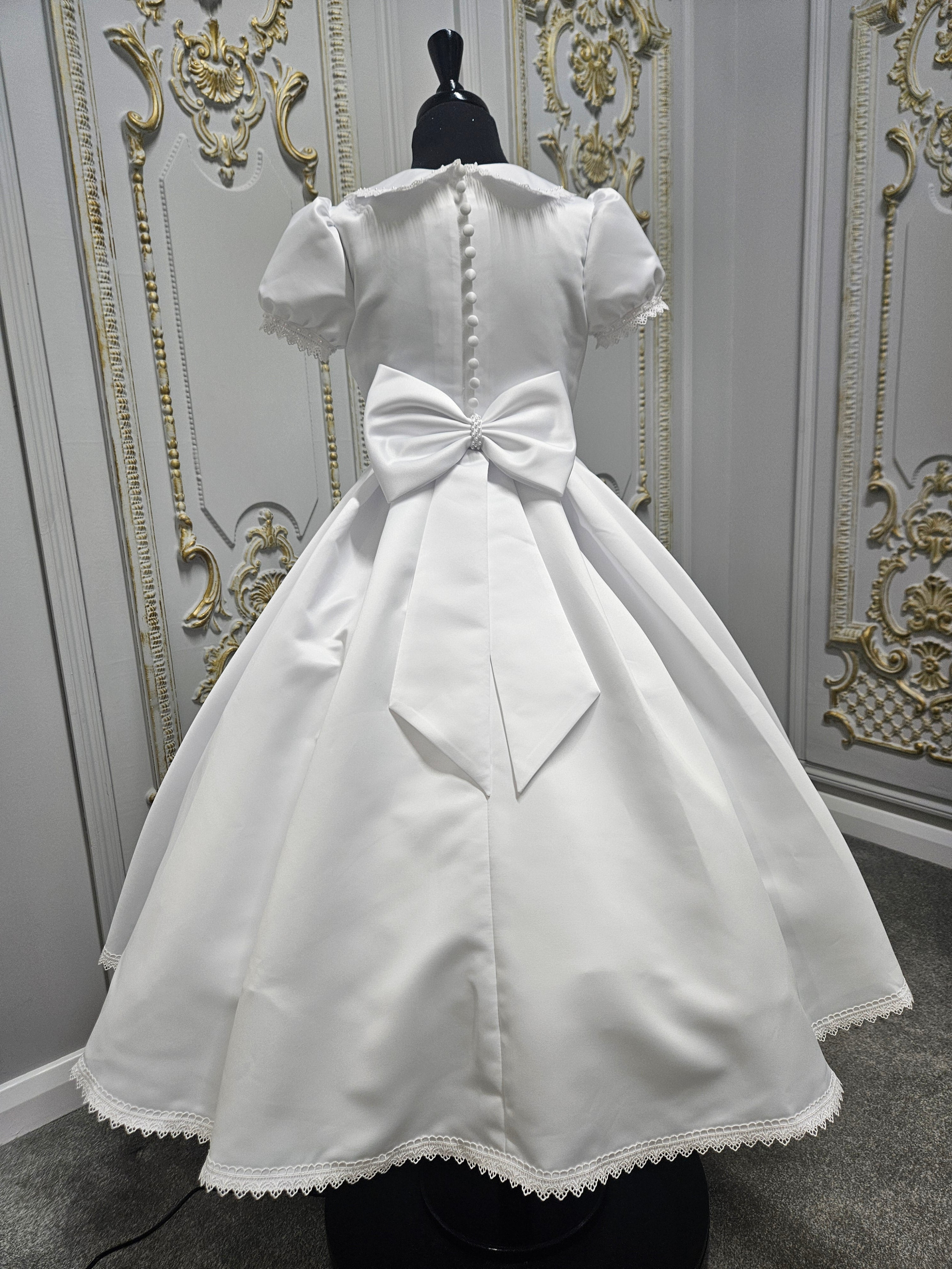 KINDLE EXCLUSIVE Girls White Communion Dress:- PJ105