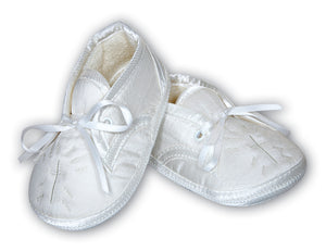 Sarah Louise Boys Christening Shoes - White