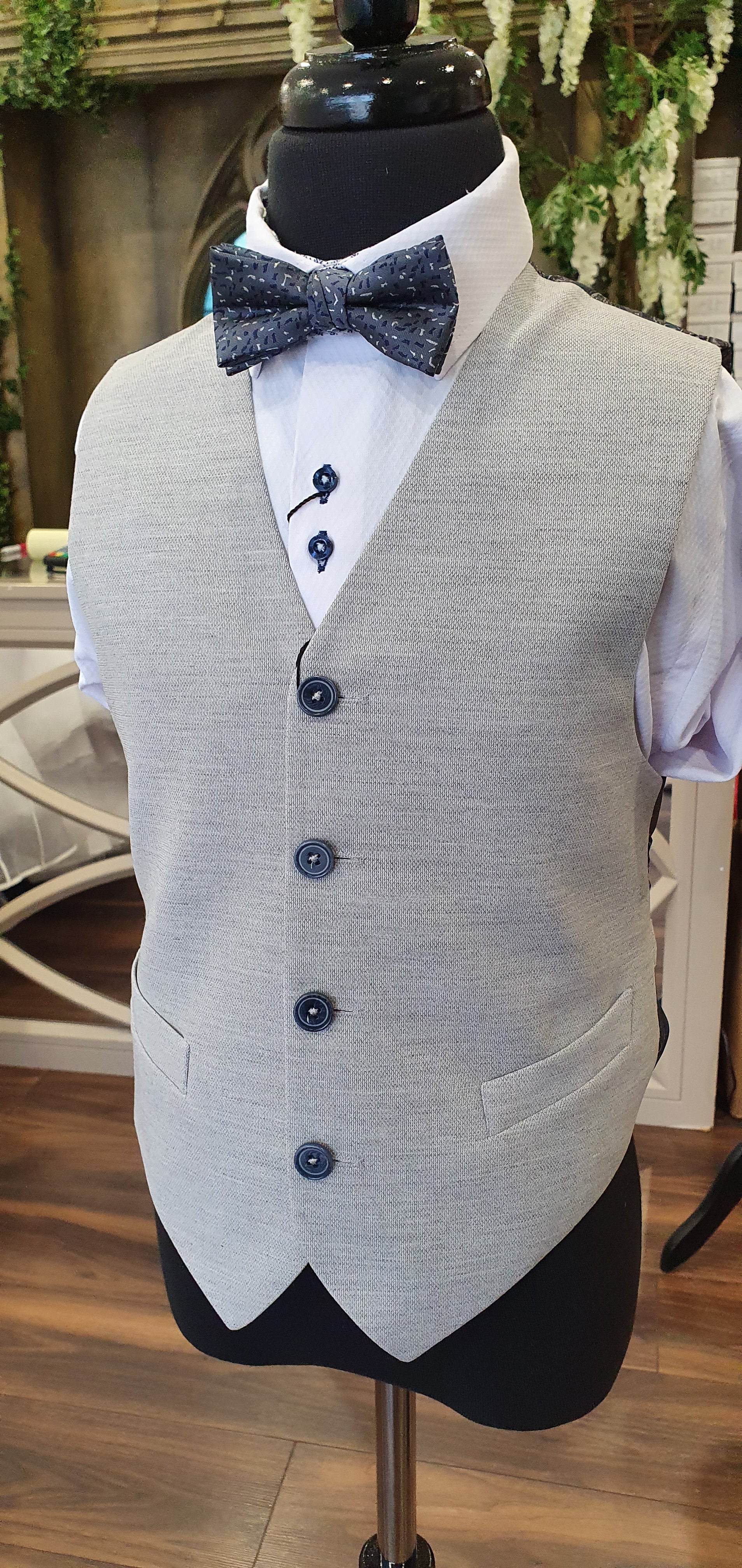SALE 1880 Club Boys Grey Waistcoat:- 122 55169 92 LAST ONE AGE 15