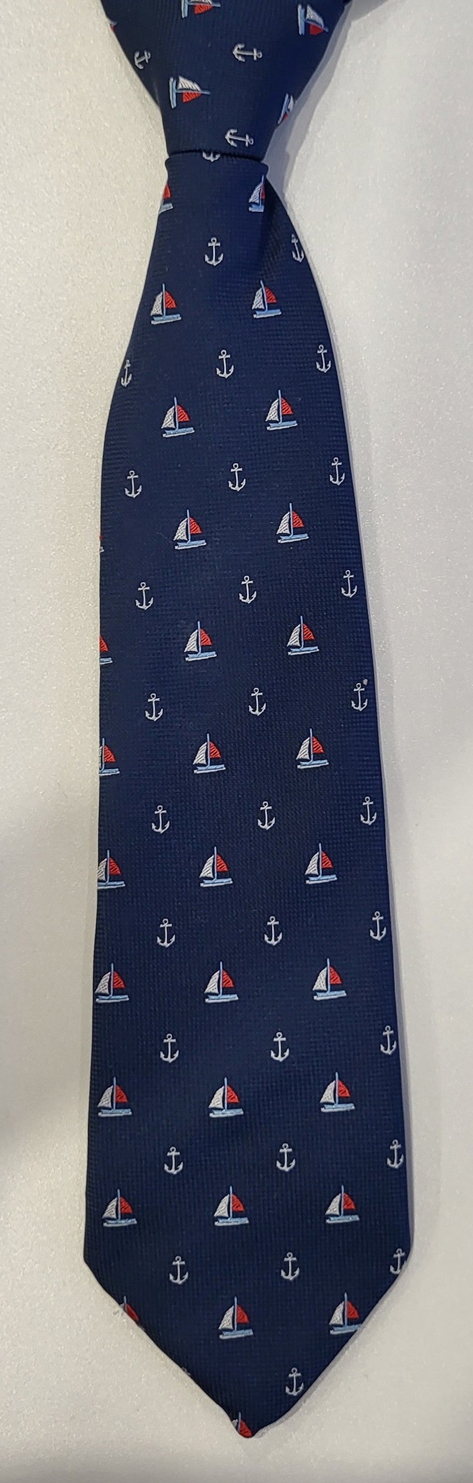 SALE One Varones Boys Boat & Anchors Tie