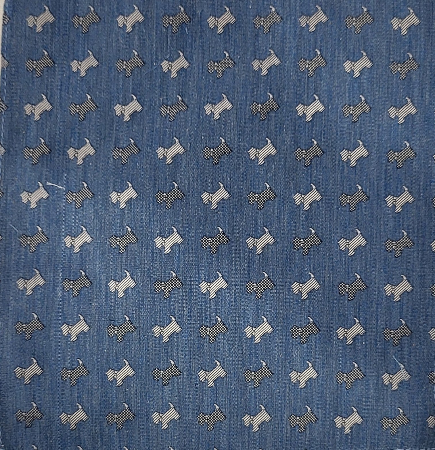 SALE One Varones Boys Aqua Pocket Square With Westie Dog