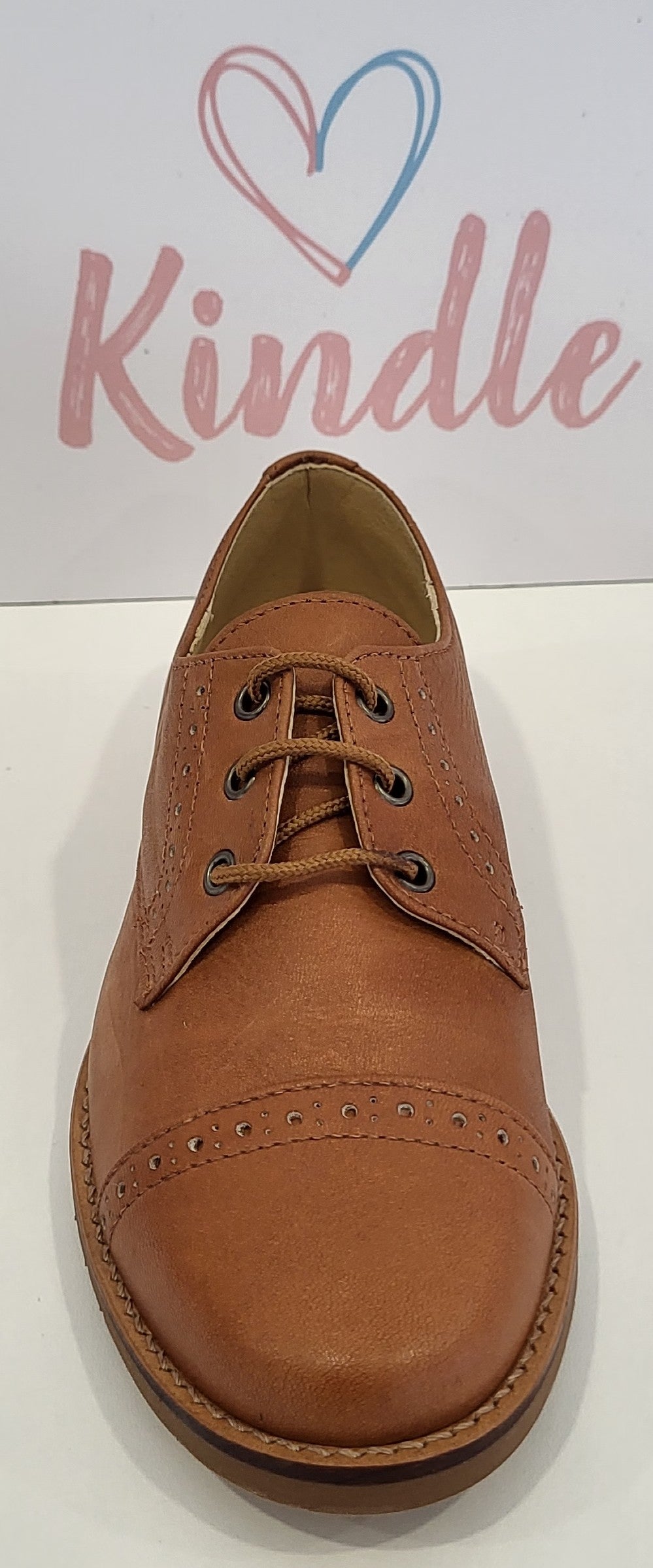 SALE KINDLE Boys Shoes:- Tan Brogue