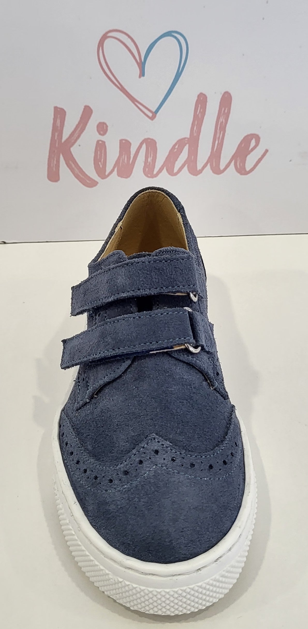 SALE KINDLE Boys Shoes:- Dark Blue Velcro Strap