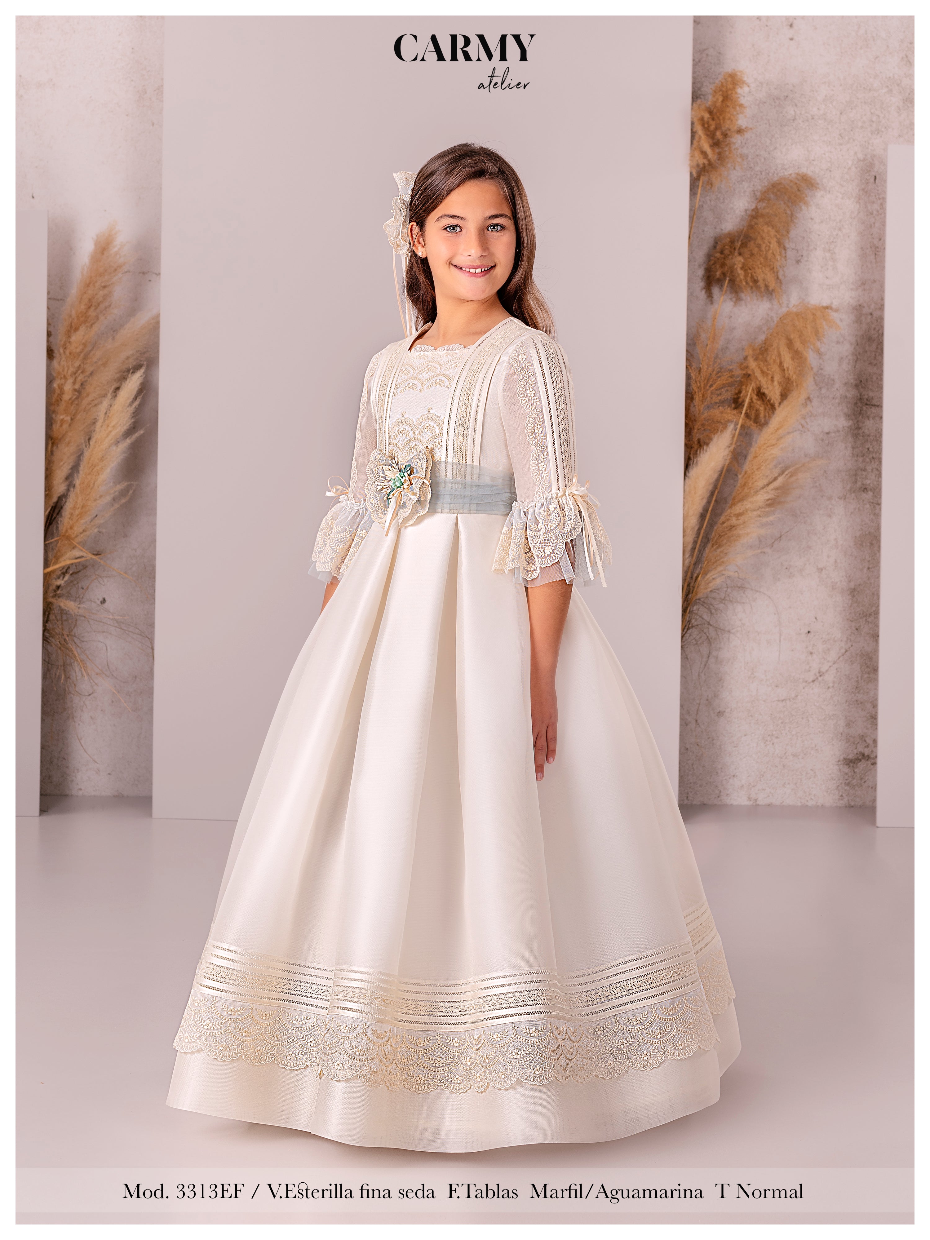 SALE Carmy Girls Communion Dress:- 3313EF AGE 8