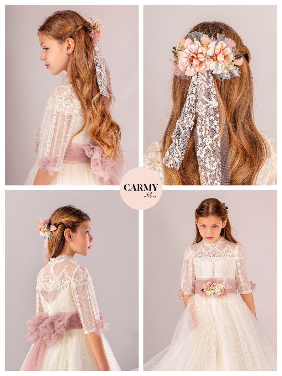 SALE Carmy Girls Holy Communion Dress:- 4304 Age 6 main image 1