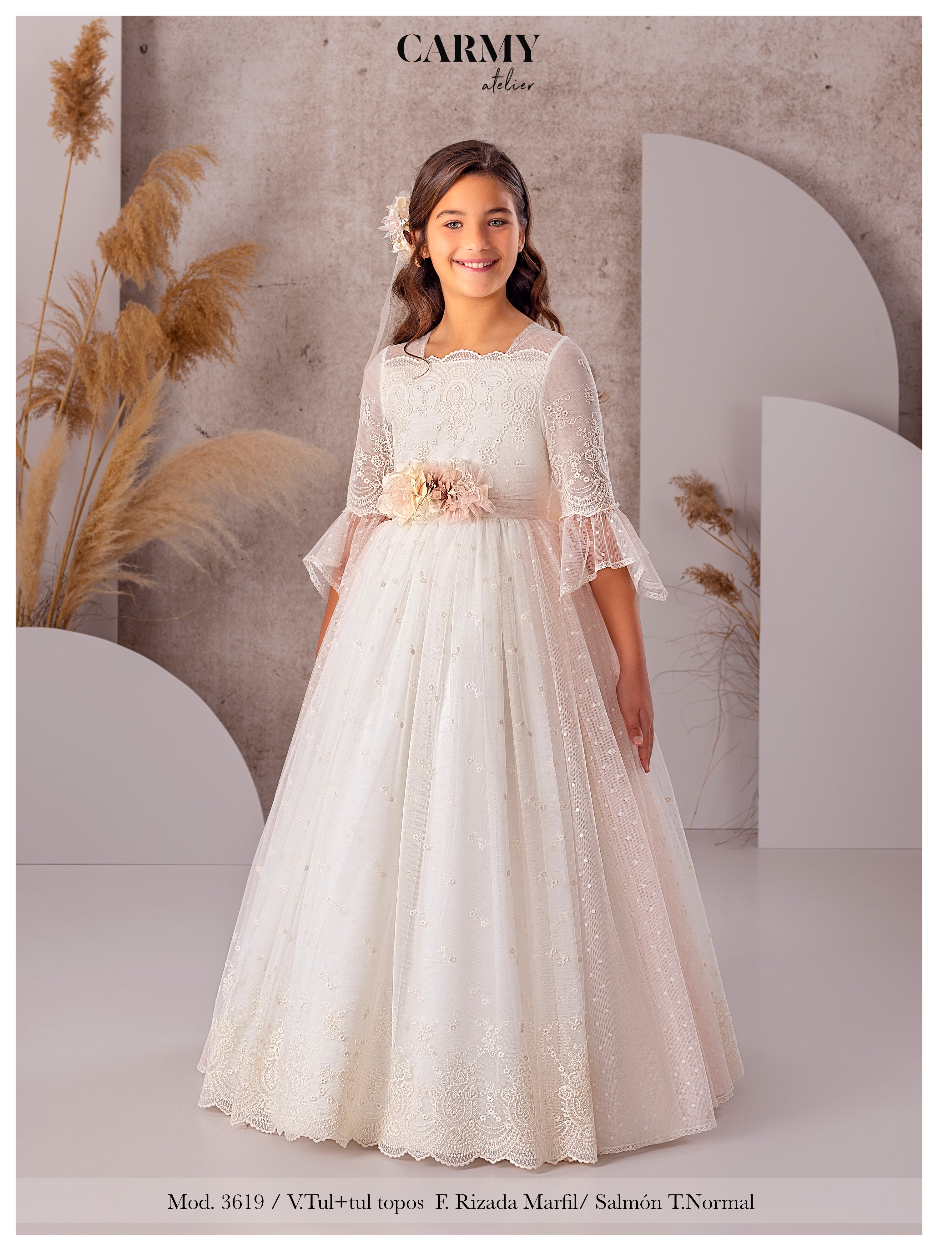 SALE Carmy Girls Holy Communion Dress:- 3619 AGE 8  Kindle Clothing