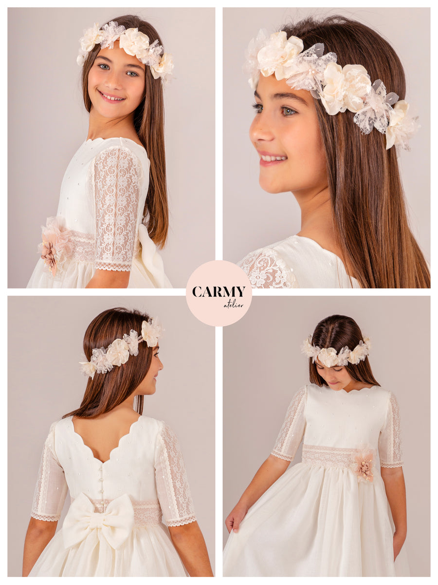 SALE Carmy Girls Communion Dress:- 3313EF AGE 8