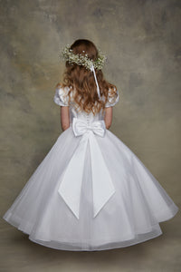 SALE COMMUNION DRESS Isabella Girls White Communion Dress:- IS23480 AGE 6
