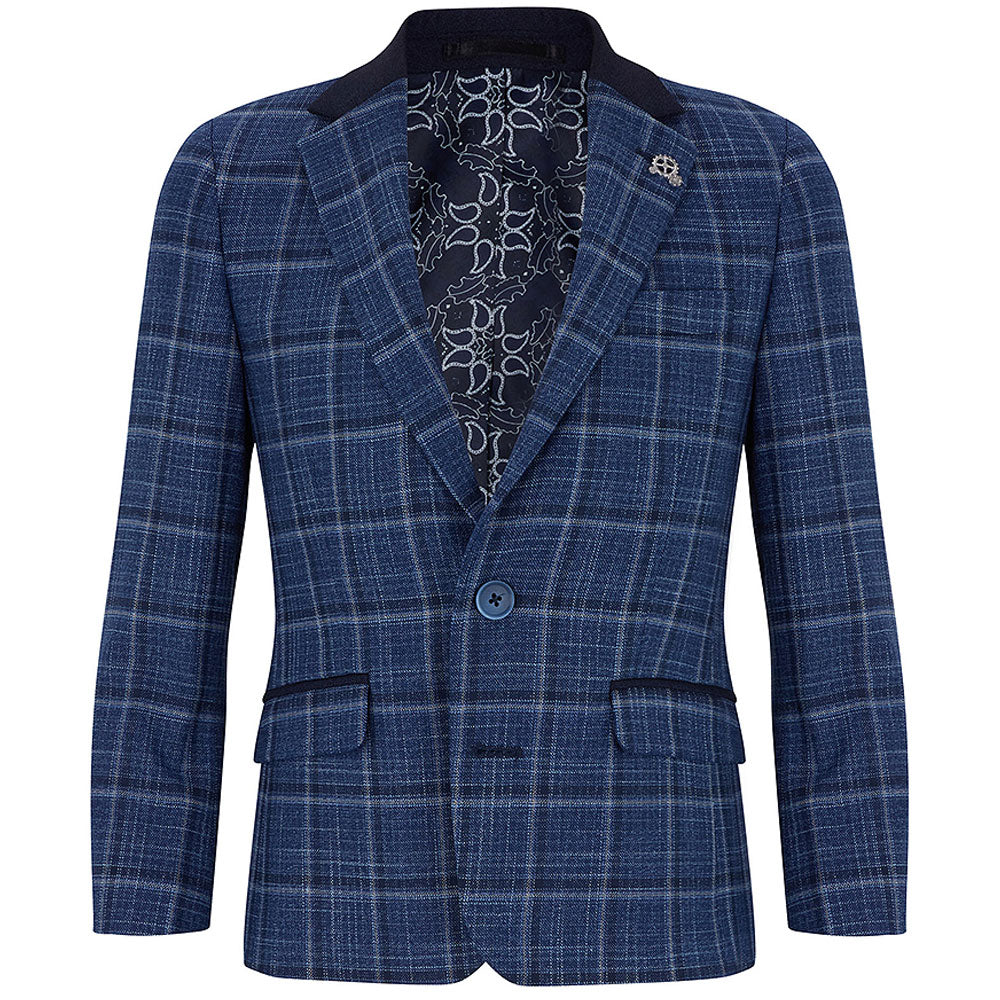 SALE 1880 Club Boys Dark Navy Check Blazer:- 112 15142 27 LAST ONE AGE 6