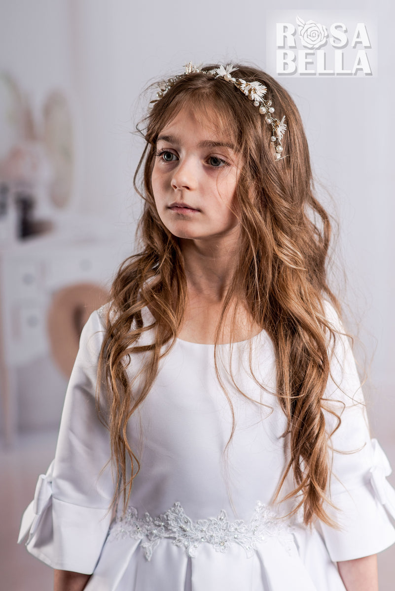 Sweetie Pie Girls White Communion Dress:- 5028