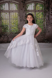 Sweetie Pie Girls White Communion Dress:- 4022