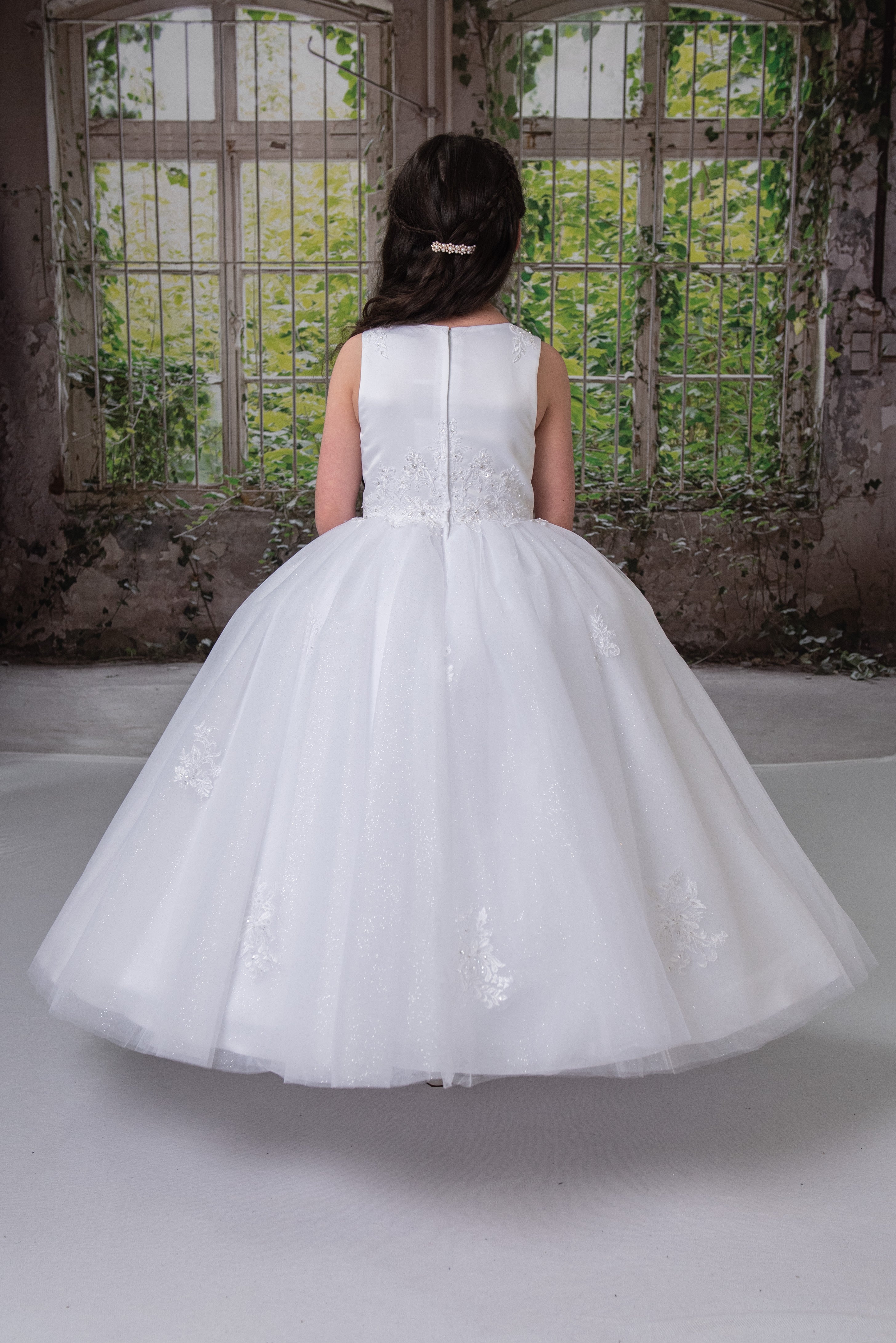 SALE COMMUNION DRESS Sweetie Pie Girls White Communion Dress:- 4063 AGE 8