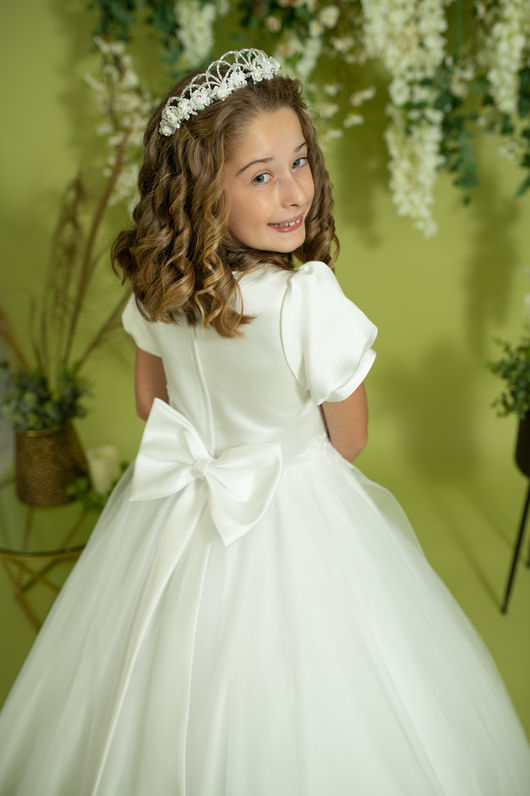 SALE COMMUNION DRESS Linzi Jay Girls White Communion Dress:- Julia Age 6