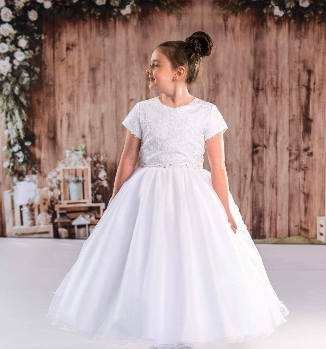 KOKO Girls White Communion Dress:- KO26506 main image 0