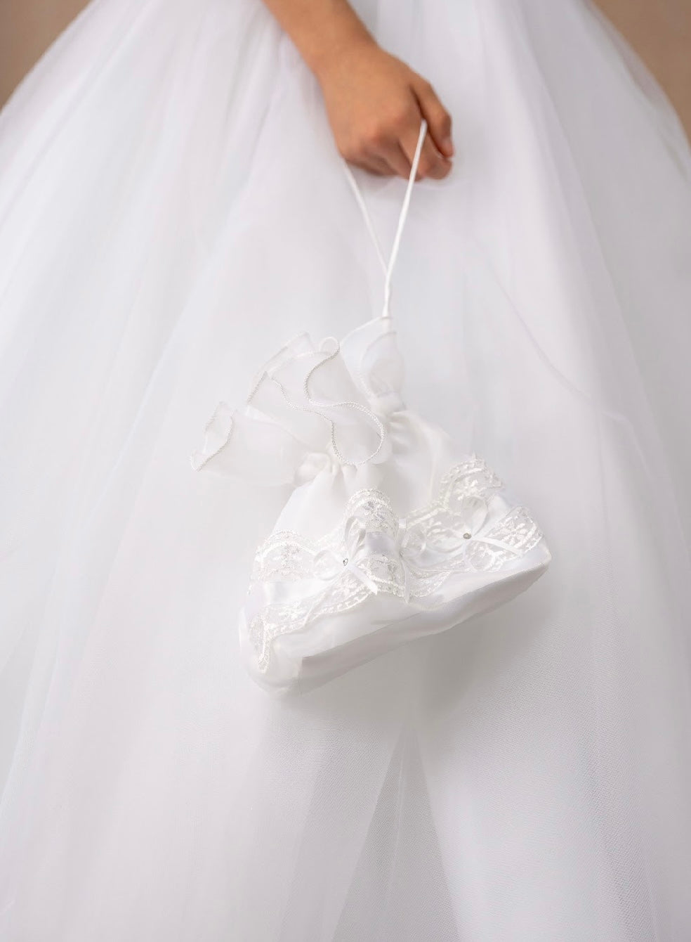 Sweetie Pie Girls White Communion Bag:- B3