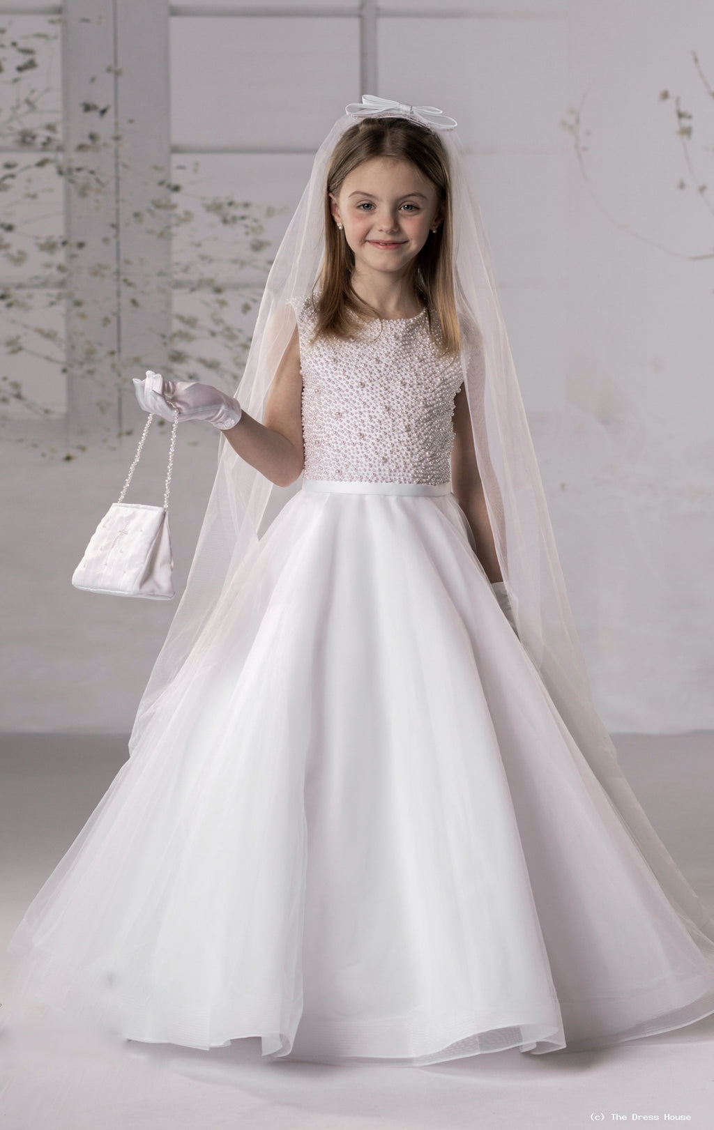 Sweetie Pie Girls White Communion Dress:- 5004