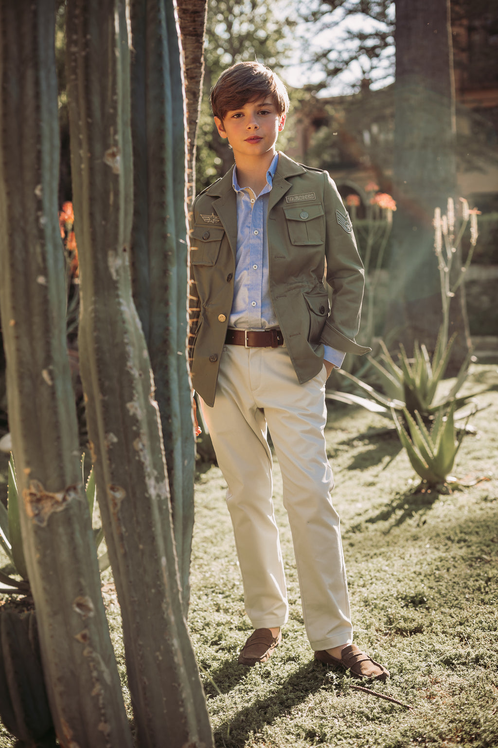 SALE One Varones Boys Green Aviator Set