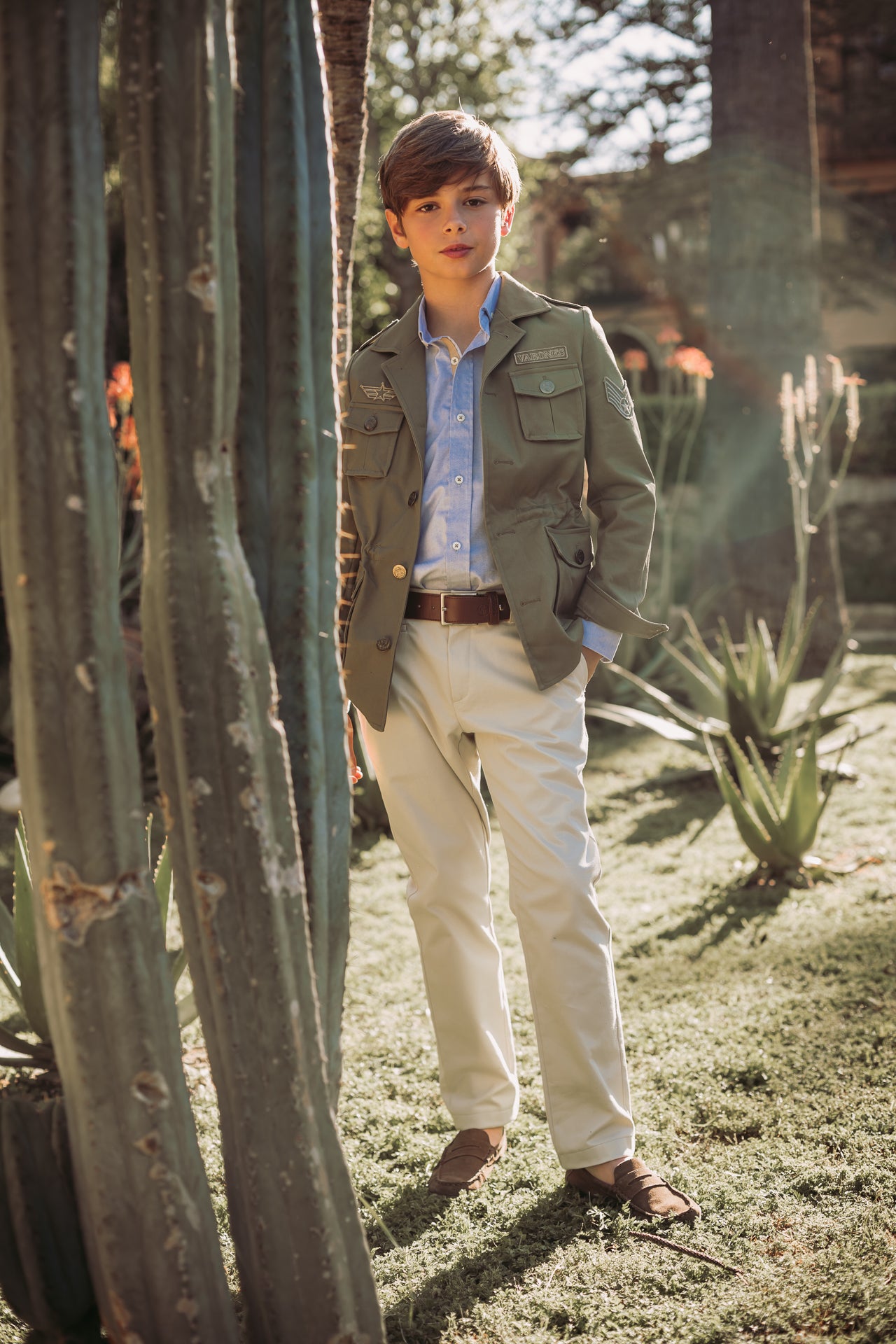 SALE One Varones Boys Green Aviator Set